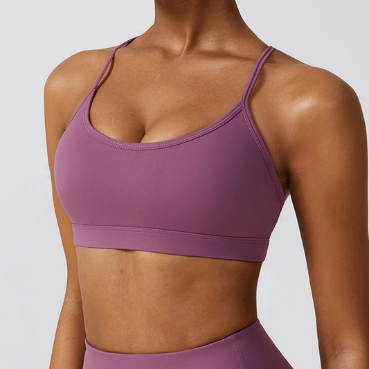 Seamless Thin-Strap Sports Bra