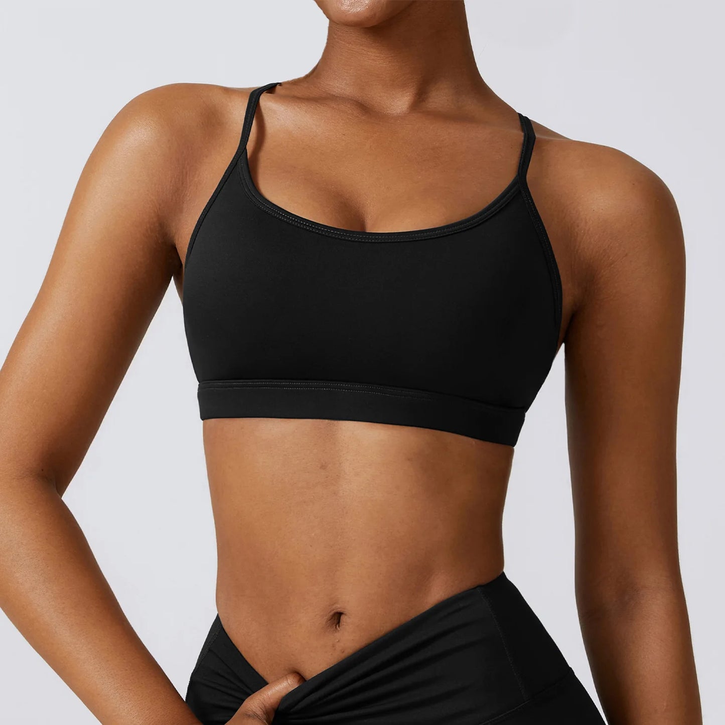 Seamless Thin-Strap Sports Bra